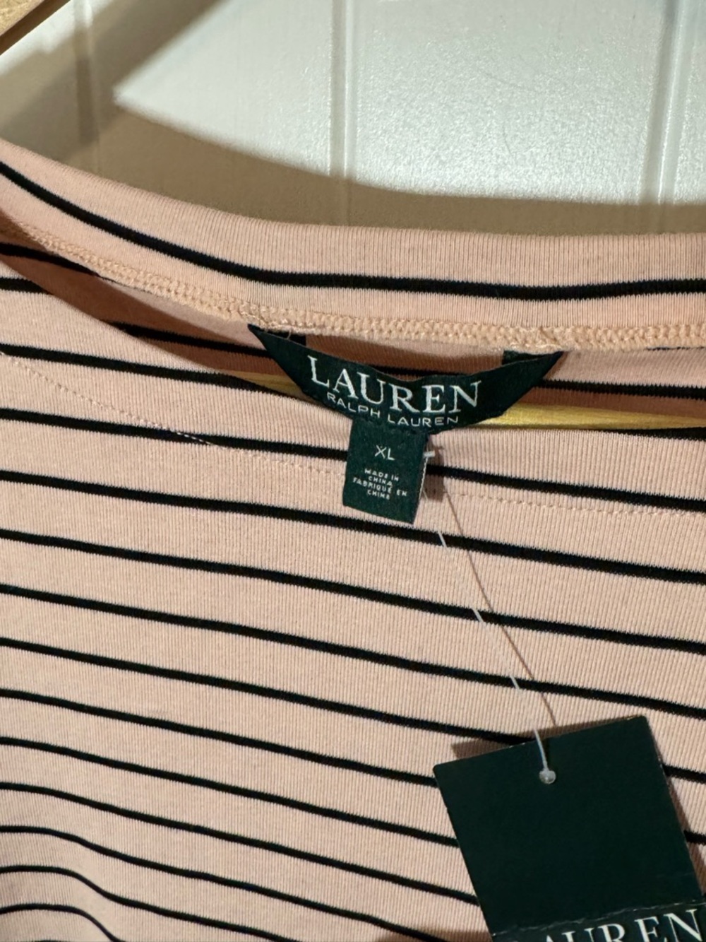 Ralph Lauren Pink and Navy Striped Short Sleeve Tee - Picture 3 of 5